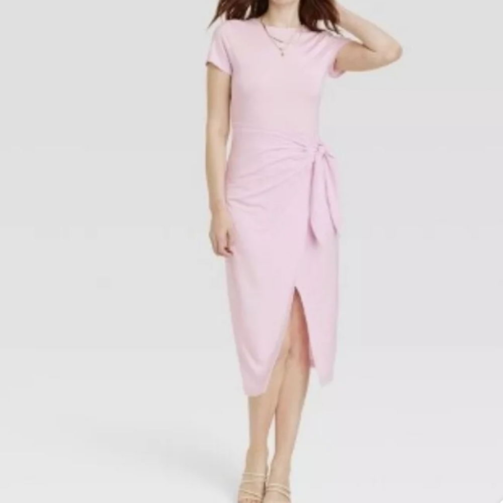 85. NWT A New Day Women's Pink Wrap Dress